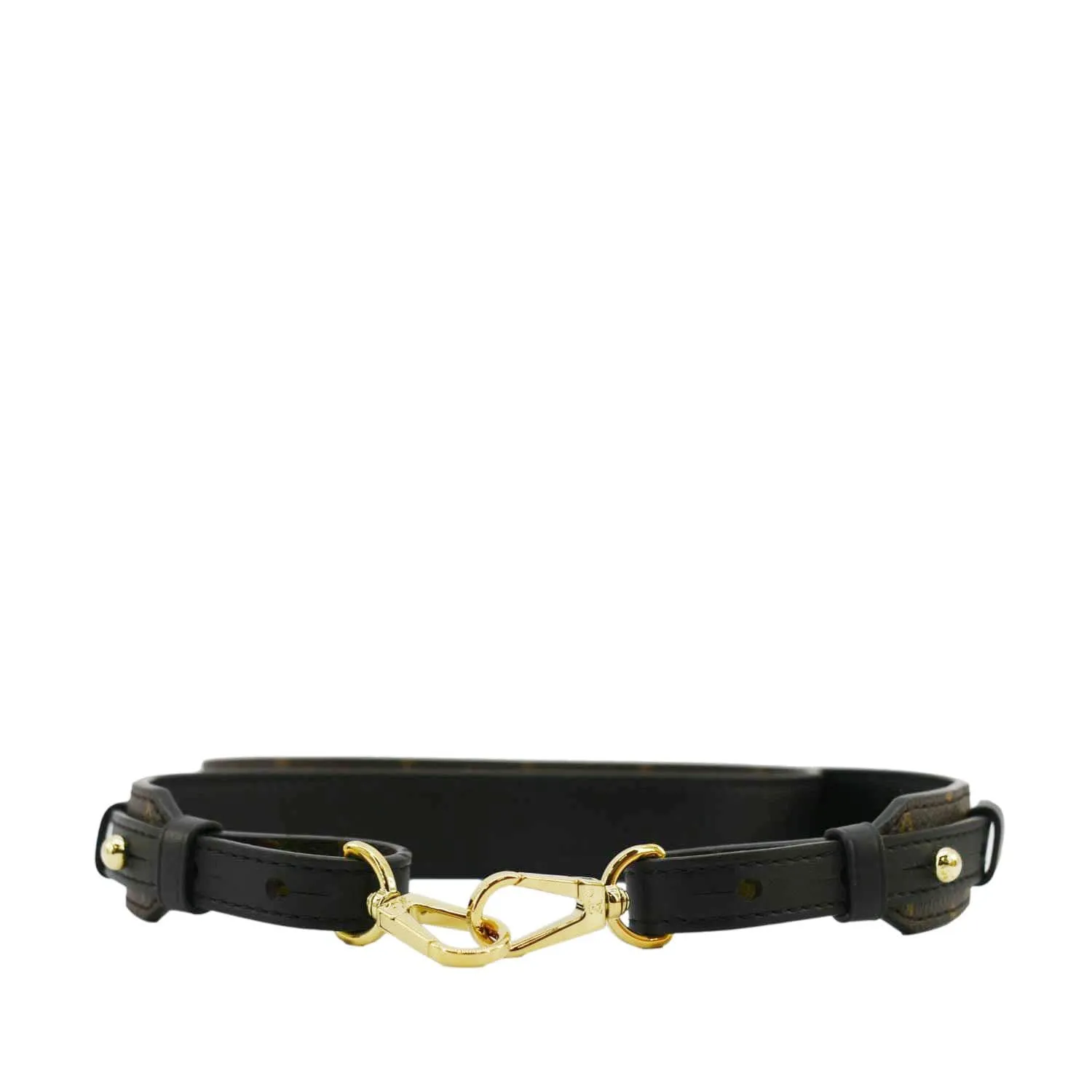 Sleek VUITTON LOUIS Strap Canvas Monogram Brown Fast worldwide shipping