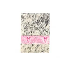 Small Notepad Cover - Black & White w/ Western Barbie Skulls