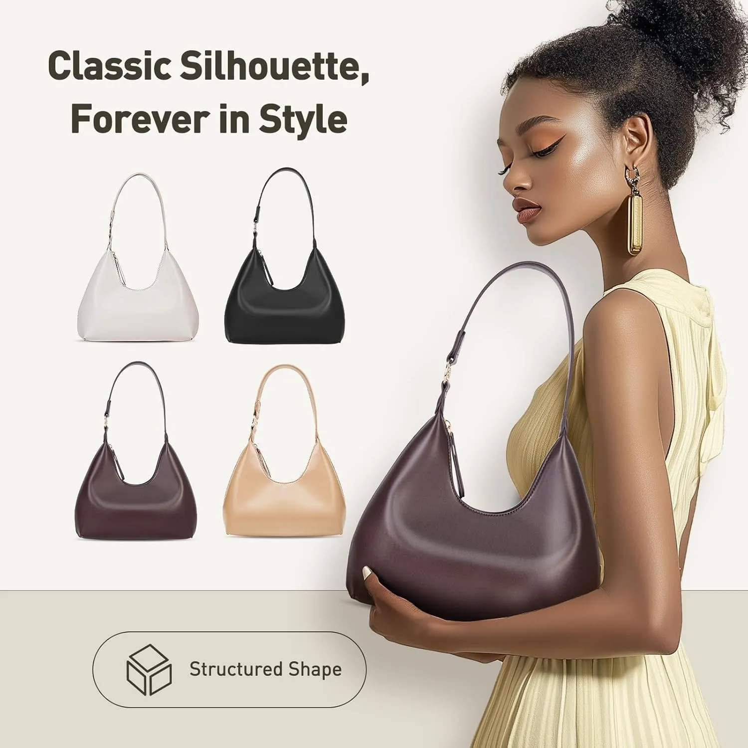 Small Purses for Women Crescent Bag Small Hobo Bag Everyday Purse Trendy Bags for Women