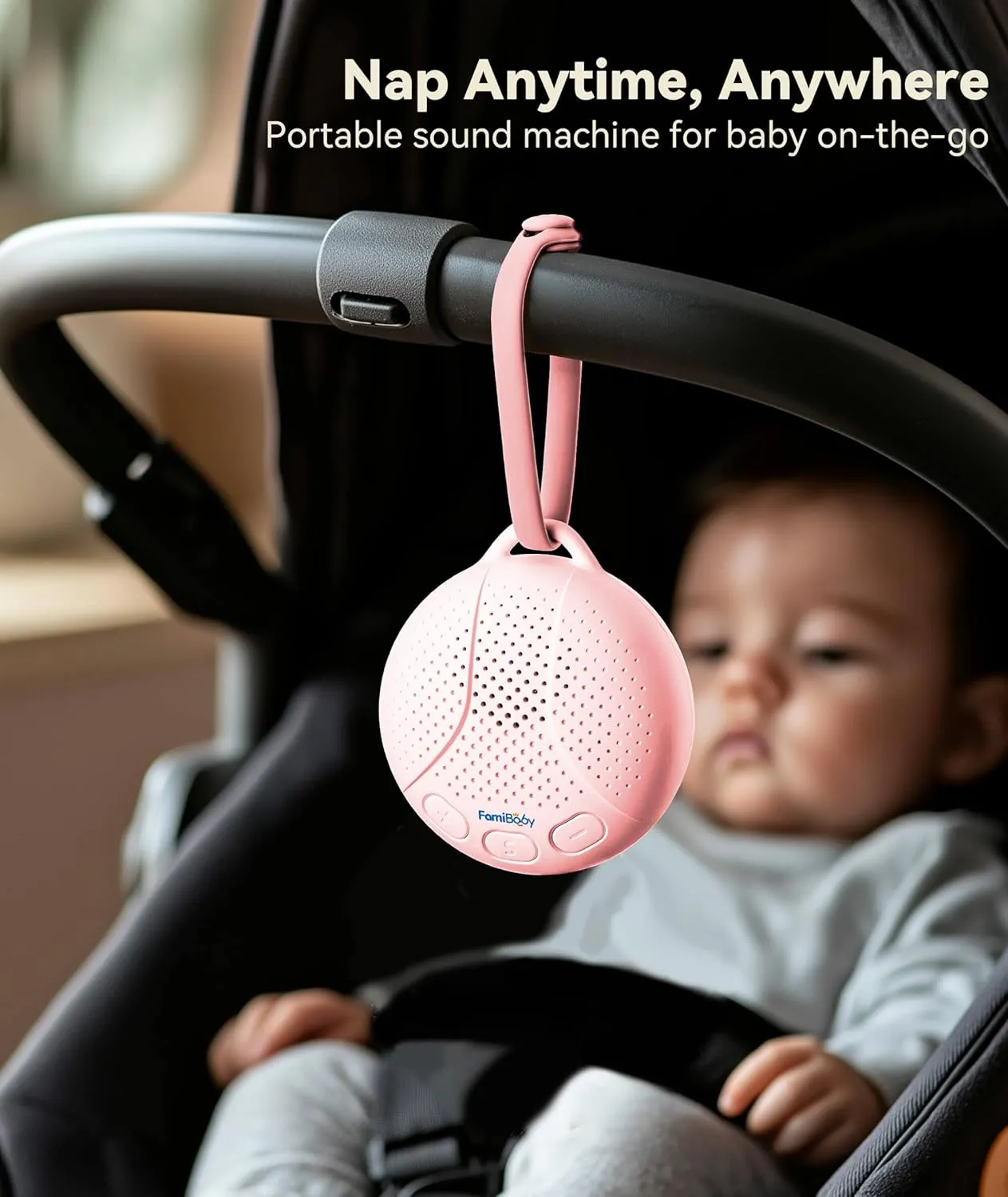 Sound Machine for Babies and Kids - Baby Sleep Soother | Portable White Noise Machine with Night Light for Nursery | 16 Soothing Sounds | Shush | Travel | Registry Gift | Baby Shower