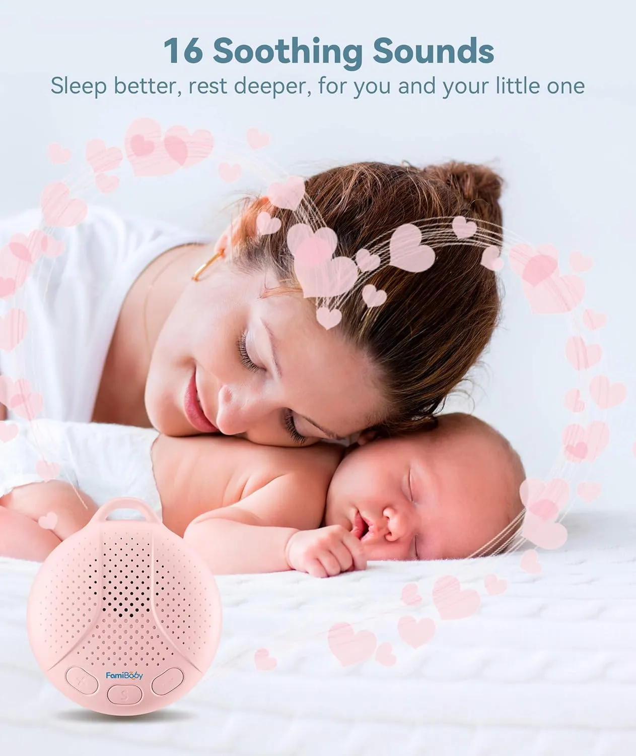 Sound Machine for Babies and Kids - Baby Sleep Soother | Portable White Noise Machine with Night Light for Nursery | 16 Soothing Sounds | Shush | Travel | Registry Gift | Baby Shower