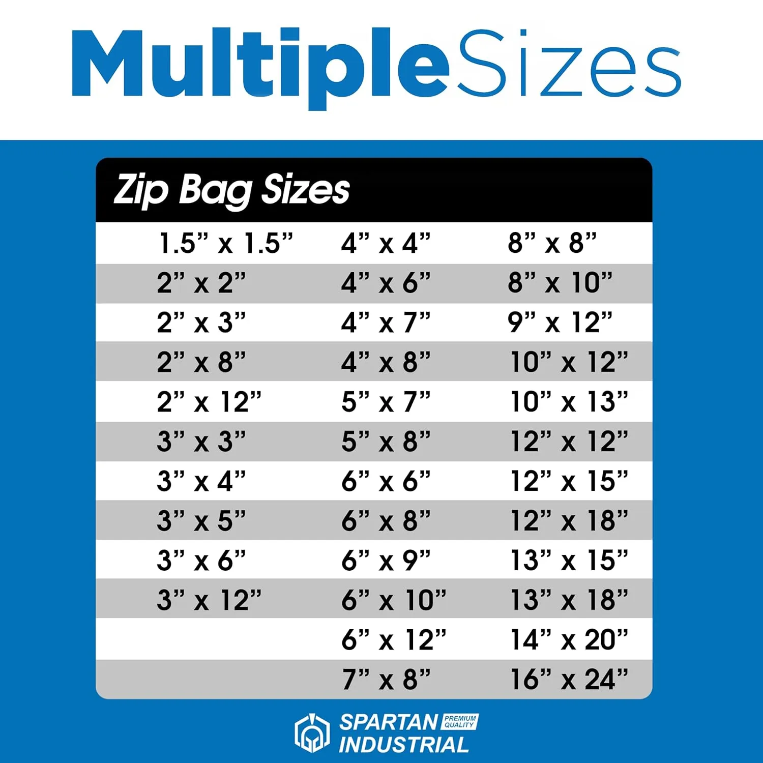 Spartan Industrial - 3” X 5” (1000 Count) 2 Mil Clear Reclosable Zip Plastic Poly Bags with Resealable Lock Seal Zipper