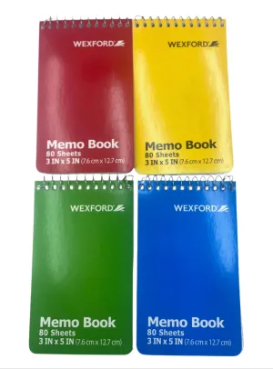 Spiral Memo Book, 80 page book. Case of 20 books.