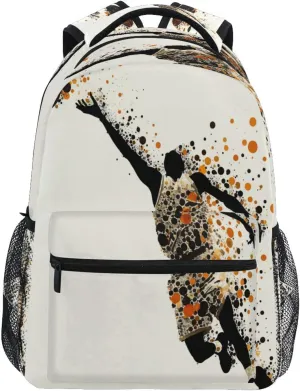 Sport Backpack for Teens Boys Girls Fashion School Book Bag with Chest Strap for Travel Trip Basketball Player