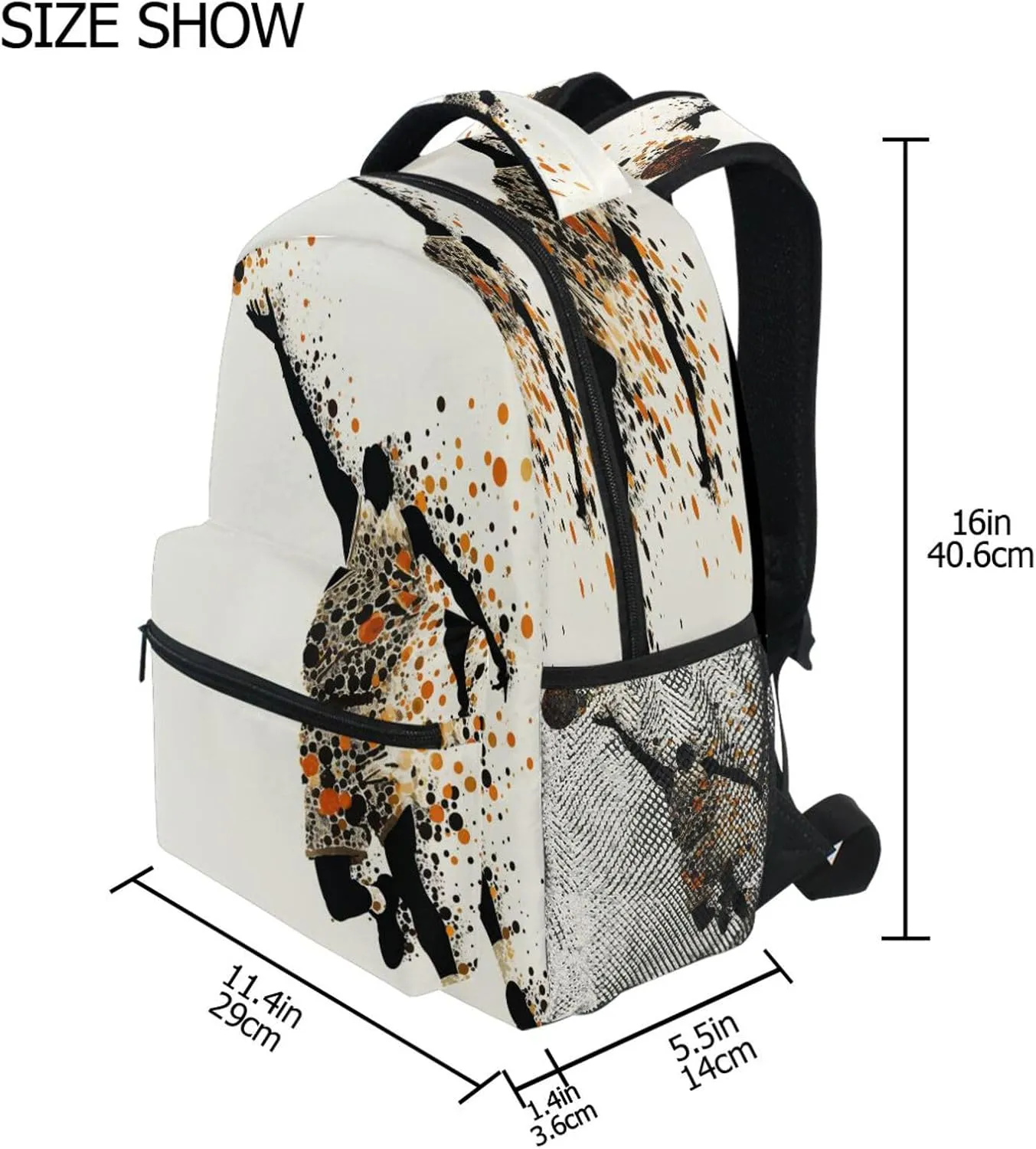 Sport Backpack for Teens Boys Girls Fashion School Book Bag with Chest Strap for Travel Trip Basketball Player