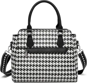 sqlp Large Purse for Women Tote Bags Trendy Designer Crossbody purse Womens Shoulder Bags Hobo Bag Black With White