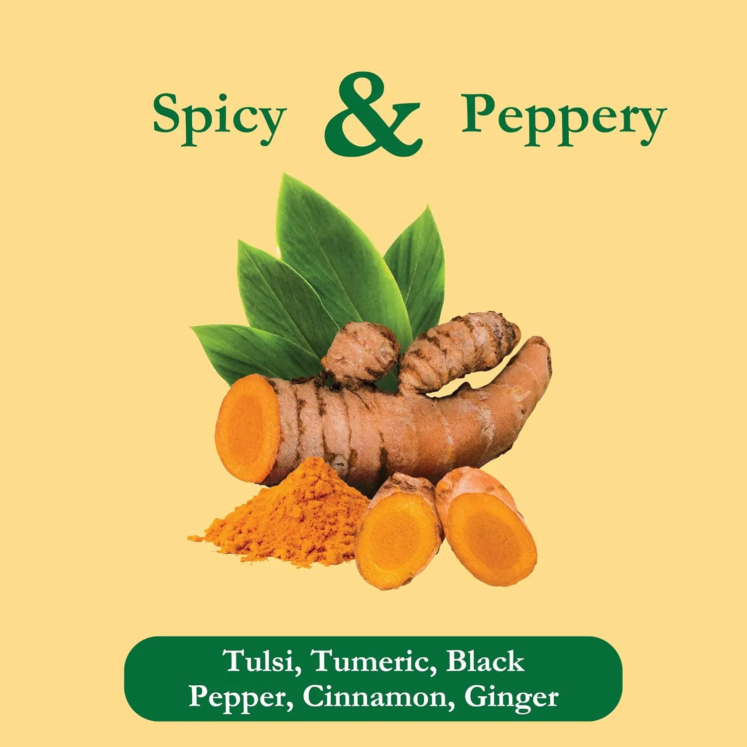 Tadin Turmeric Tea Blend, Herbal Tea, Caffeine Free Tea, Decaf Tea, Tea Packets for Hot Tea, 24 Tea Bags Per Box, Pack of 6