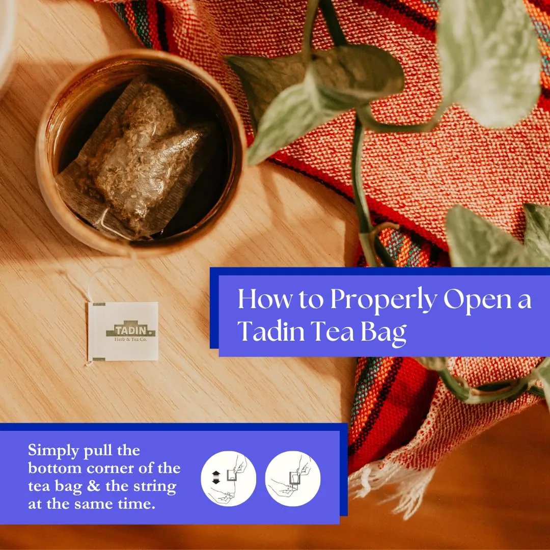 Tadin Turmeric Tea Blend, Herbal Tea, Caffeine Free Tea, Decaf Tea, Tea Packets for Hot Tea, 24 Tea Bags Per Box, Pack of 6