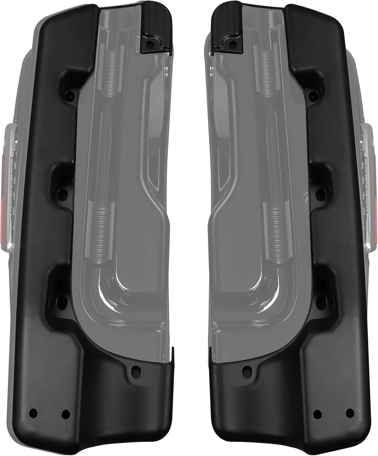 TCMT 4" Hard Stretched SaddleBag Extension Fits For Harley Street Road Electra Glide Road King Ultra Limited 2014-2023 ABS Matte Black Painted
