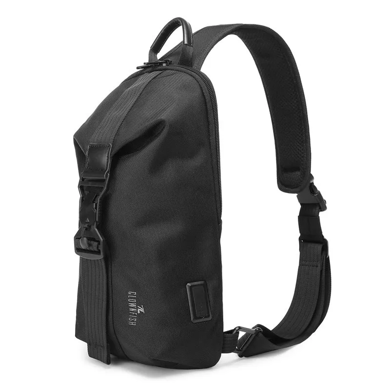 THE CLOWNFISH Anti theft Water Resistant Crossbody Sling Bag - USB Charging | 5L | Grey