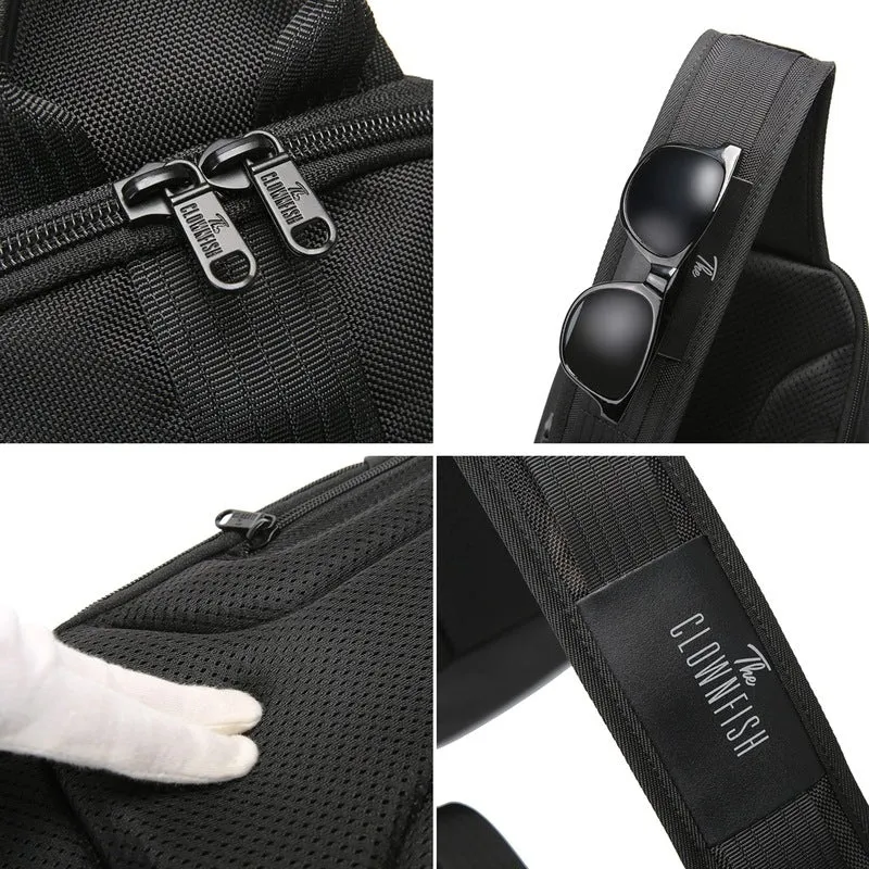 THE CLOWNFISH Anti theft Water Resistant Crossbody Sling Bag - USB Charging | 5L | Grey