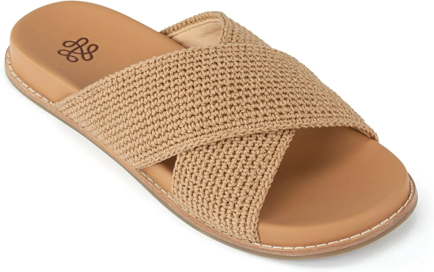 The Sak Penelope Slide Sandal - Women's Flat Fashion Slides with Soft Cushion Sole -Hand Crochet Slip On Sandals For Everyday