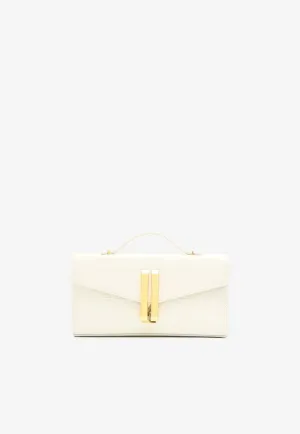 The Vancouver Clutch in Croc-Embossed Leather