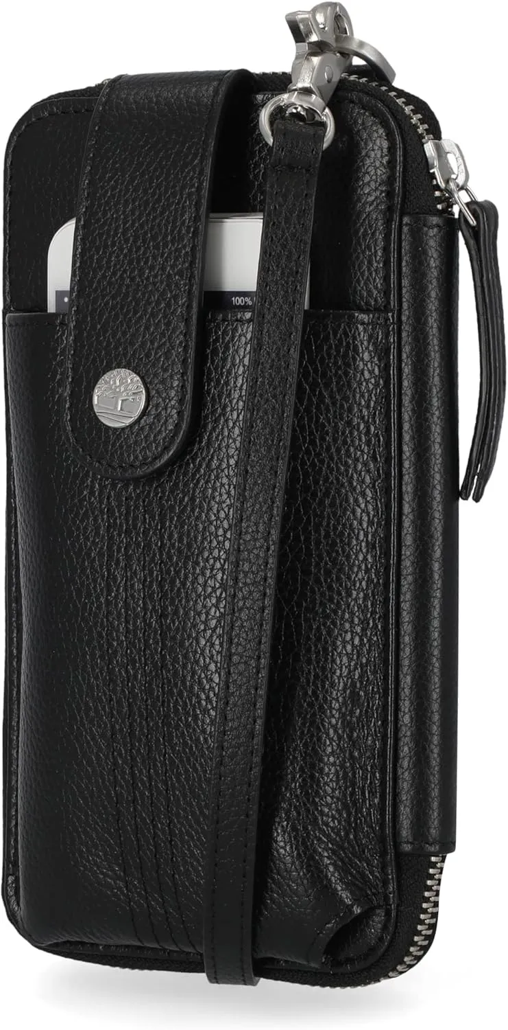 Timberland Women's RFID Leather Phone Crossbody Wallet Bag