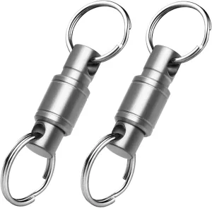 Titanium Quick Release Keychain,Detachable Key Chain Pull Apart Key Ring for Men Women,Keychain Accessorie for Purse