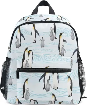 Toddler Backpack for Boys Girls Emperor Penguins Preschool Kindergarten Schoolbag Mini Book Bag For School Travel S