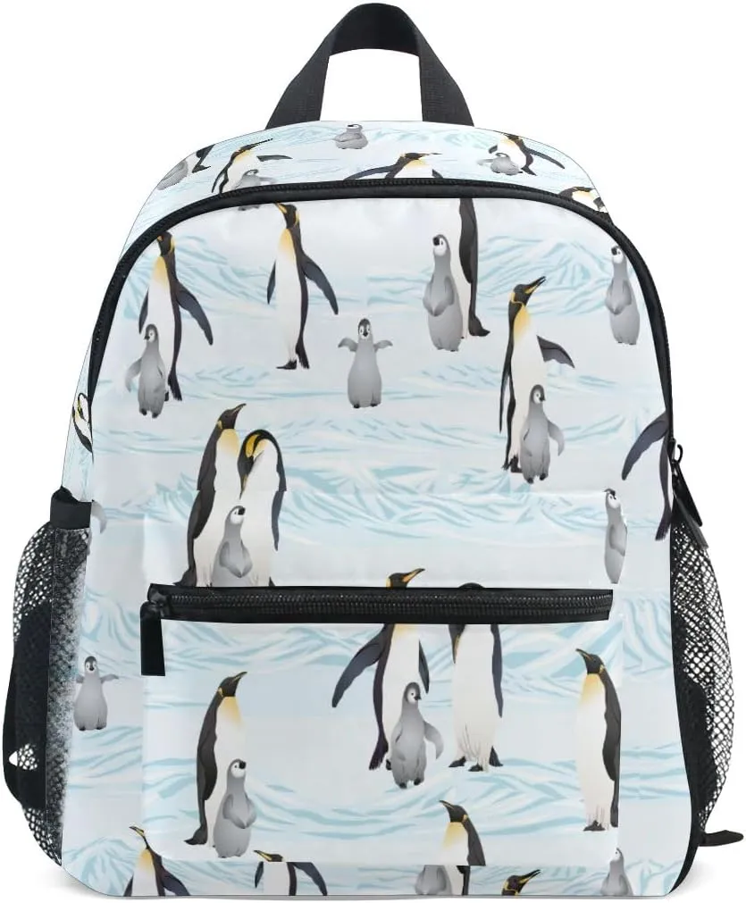 Toddler Backpack for Boys Girls Emperor Penguins Preschool Kindergarten Schoolbag Mini Book Bag For School Travel S
