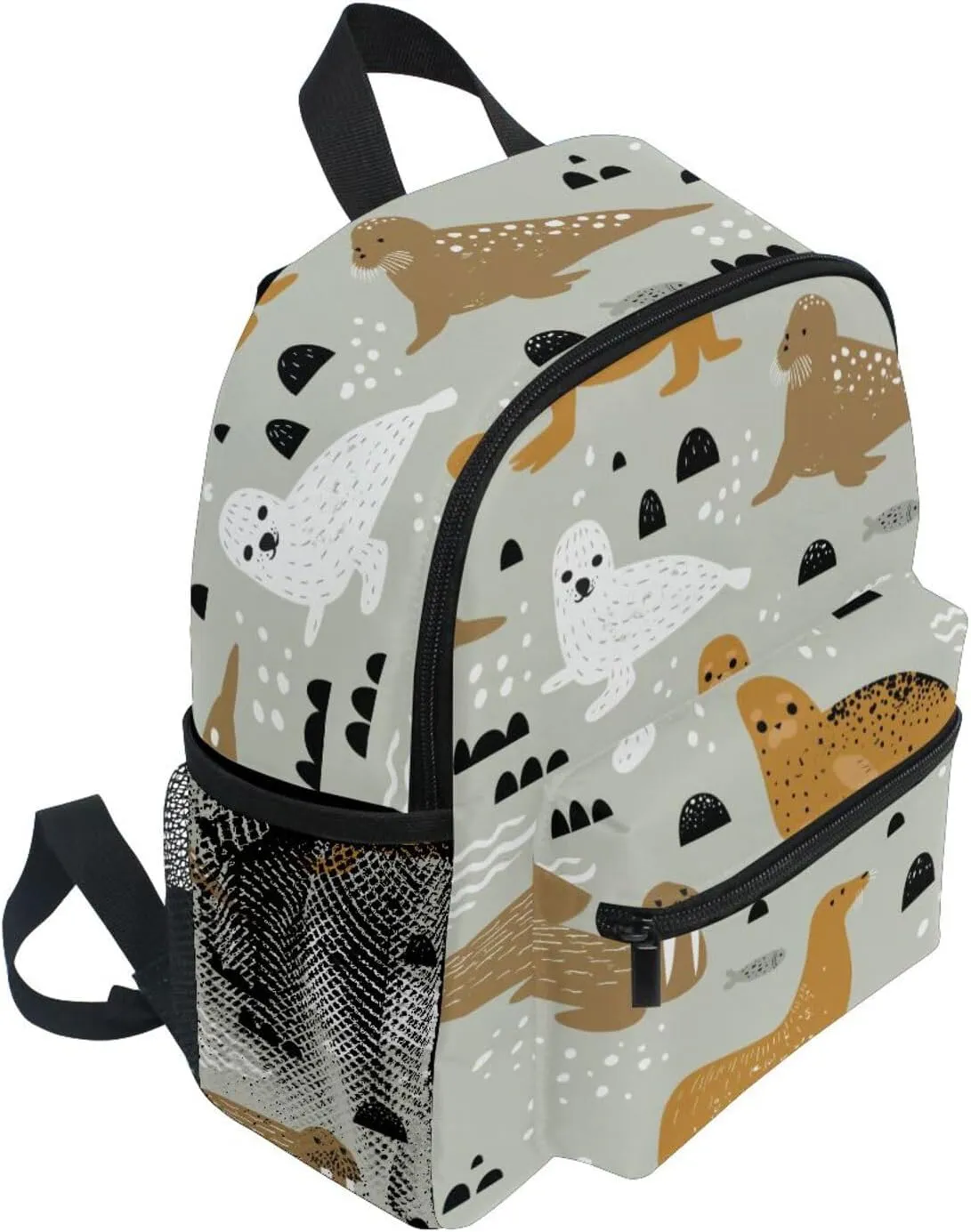 Toddler Backpack for Boys Girls Seal and Walrus Preschool Kindergarten Schoolbag Mini Book Bag For School Travel S
