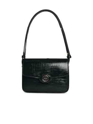 Tory Burch 'Robinson' Green Embossed Lear Crossbody Bag