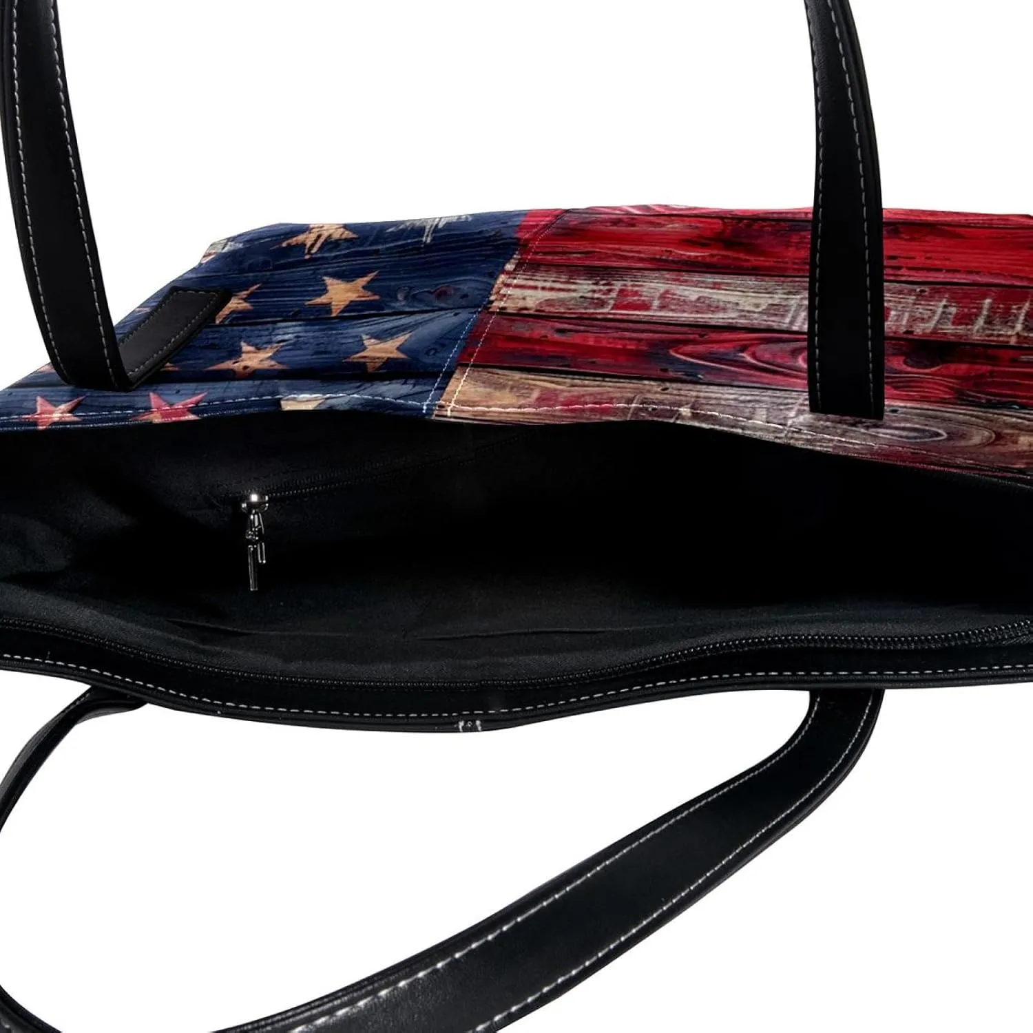 Tote Bag, Large Tote Bags for Women, Tote Bag with Zipper, Plank Usa Flag, Womens Tote Bags for Work