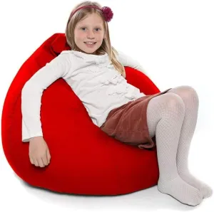 Toy Kids Classic Indoor Outdoor Bean Bag Cerise Pink, Fabric, One Size,Red (Color : Red)