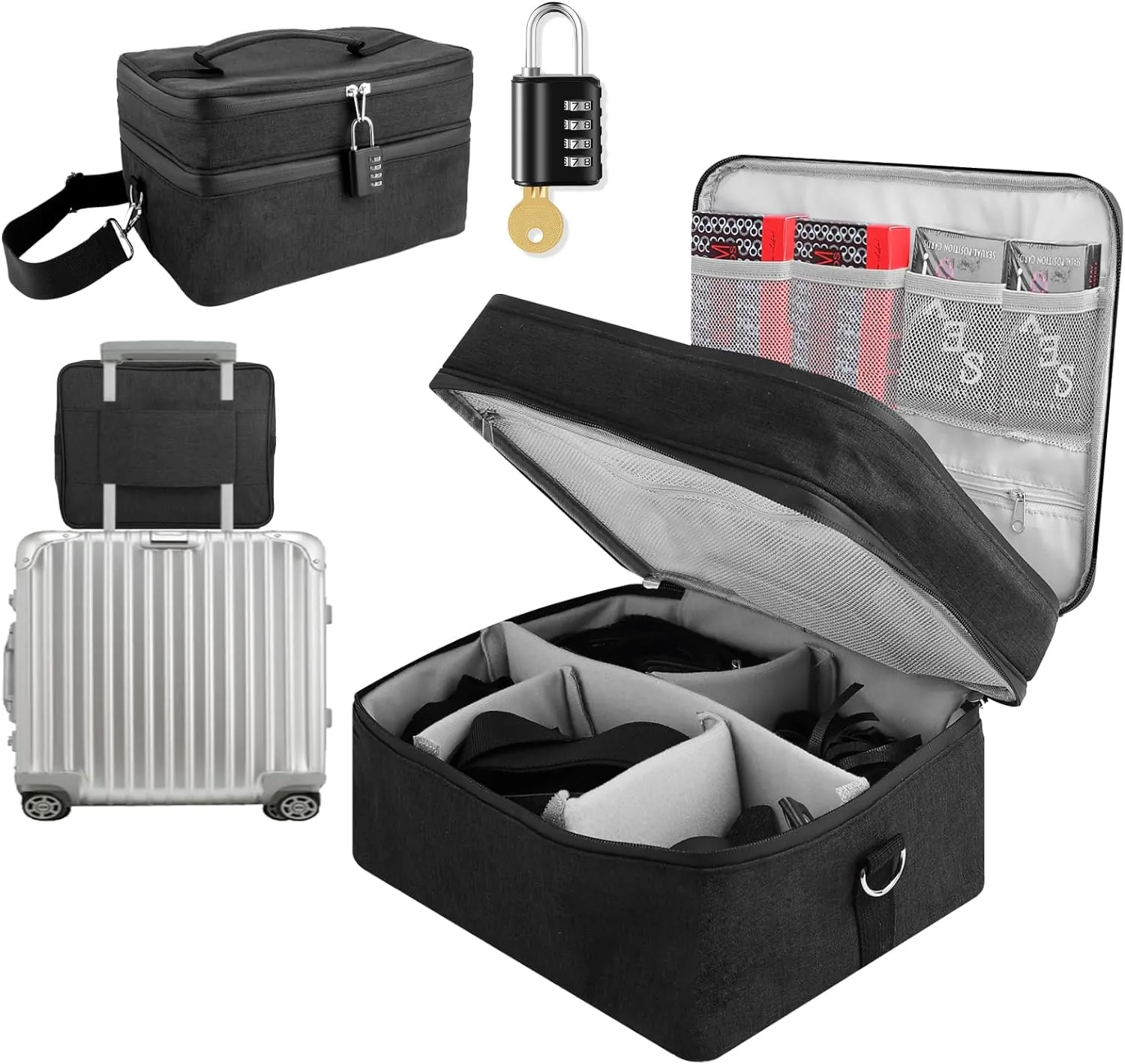 Toy Storage Bags Toy Box Toy Bag Toy Organizer Toy Container Locking Storage Box Travel Bag For Toys Game Toys Storage Bags