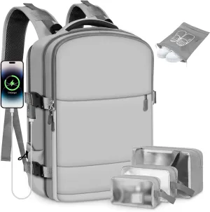 Travel Backpack, Grey, senior, Fashion…