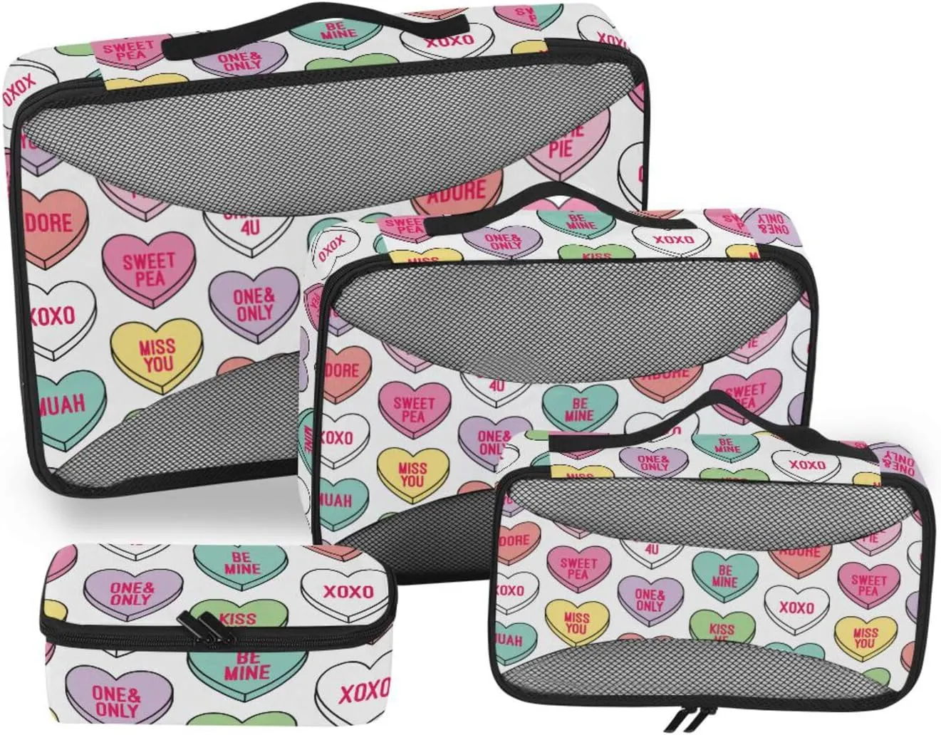 Travel Bags Organizer for Luggage Set of 4 Luggage Organizer Travel Cubes for Luggage Packing Cubs Sweet Dialogue