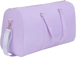 Travel Duffel Bag Weekender Bag for Women Nylon Overnight Bag Large Hospital Bag (Purple)