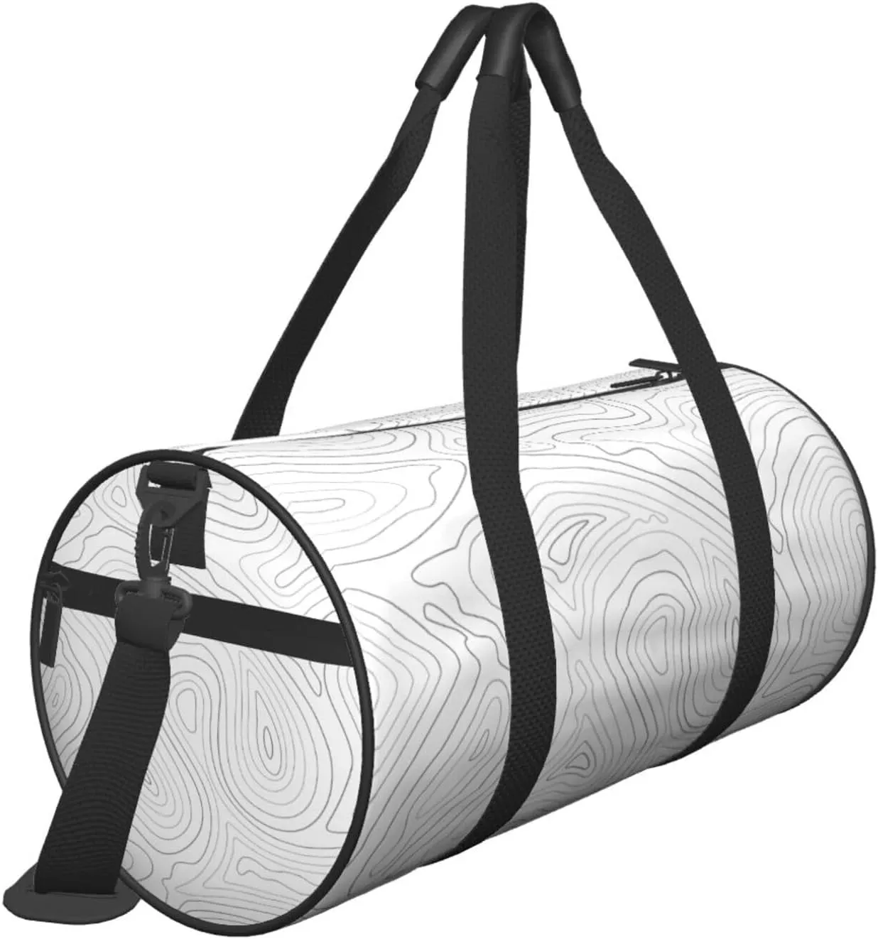 Travel Duffle Bag for Men Women, Topographic Contour Map Duffle Bags for Sport Gym Overnight Luggage