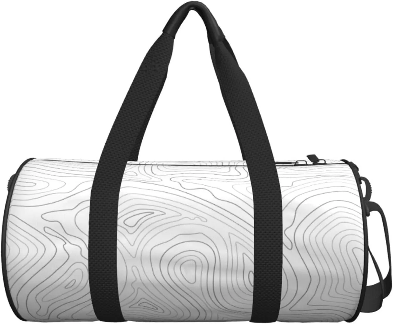 Travel Duffle Bag for Men Women, Topographic Contour Map Duffle Bags for Sport Gym Overnight Luggage
