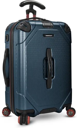 Traveler's Choice Maxporter II Hardside Polycarbonate Suitcase with Spinner Wheels, Navy, 22" Carry-On Luggage