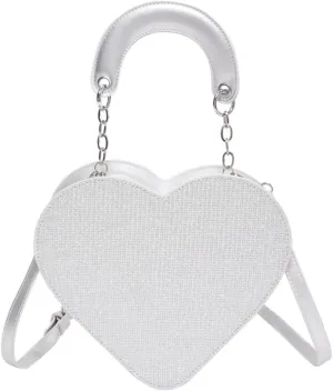 Trendy Heart Crossbody Bags Purses for Women,Cute Vegan Shoulder Bag,Evening Bags Satchel Handbags