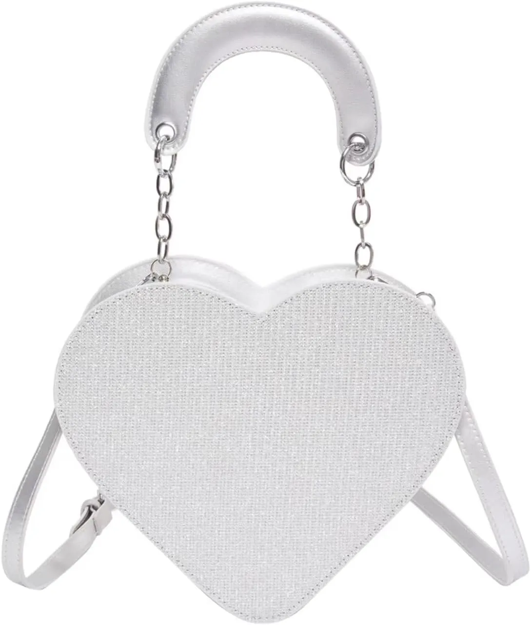 Trendy Heart Crossbody Bags Purses for Women,Cute Vegan Shoulder Bag,Evening Bags Satchel Handbags