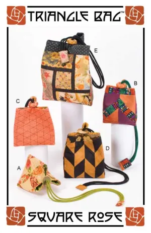 Triangle bag - Square Rose Pattern
