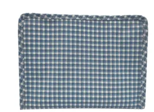TRVL Roadie Medium Zip Pouch - Rodeo Check Indigo