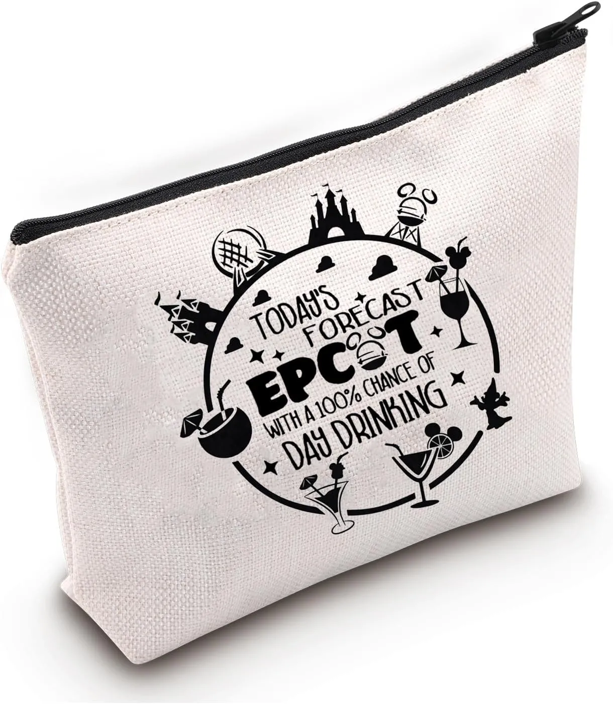 TSOTMO Magic World Trip Makeup Bag Drinking Around Gift World Traveler Toiletry Bag (FORECAST)