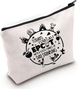 TSOTMO Magic World Trip Makeup Bag Drinking Around Gift World Traveler Toiletry Bag (FORECAST)
