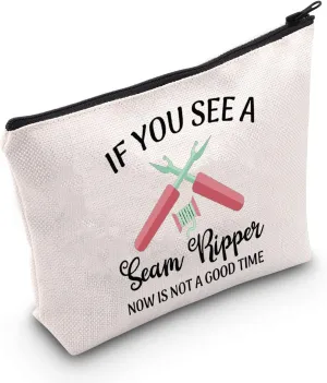 TSOTMO Quilting Gift Sewing Accessories Bag for Quilter Sewing Lover Zipper Pouch for Sewer Tailor Costume Designer Gift