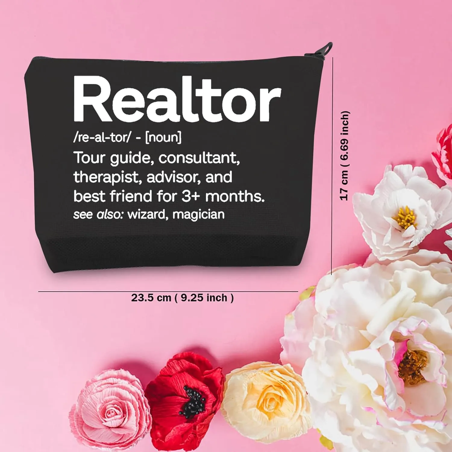 TSOTMO Realtor Makeup Bag Real Estate Gift Seller Marketing Guide Gift Realtor Survival Kit Bag Realtor Tour Guide