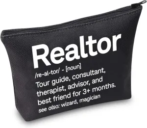 TSOTMO Realtor Makeup Bag Real Estate Gift Seller Marketing Guide Gift Realtor Survival Kit Bag Realtor Tour Guide