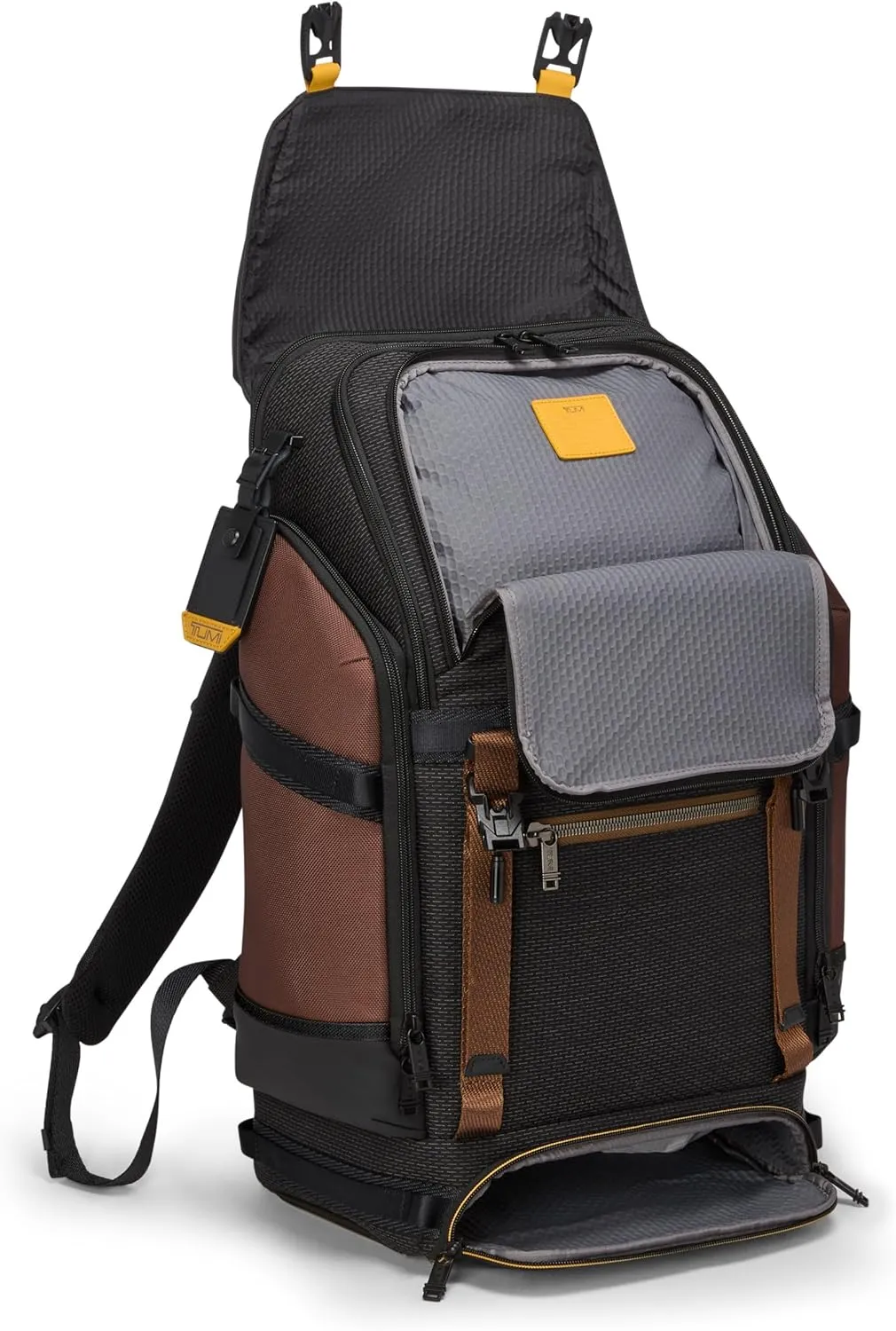 TUMI - Alpha Bravo Expedition Flap Backpack - Large Carry On Pack - Durable and Spacious Design - Fits up to 17" Laptop - Black Onyx