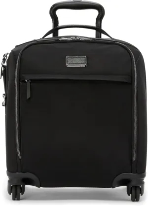 TUMI - Voyageur Leger 4 Wheel Carry-On Luggage - Lightweight and Spacious, Sleek Silhouette, Durable Women's Suitcase - 16" Compact Carry-On, Black with Gunmetal Hardware