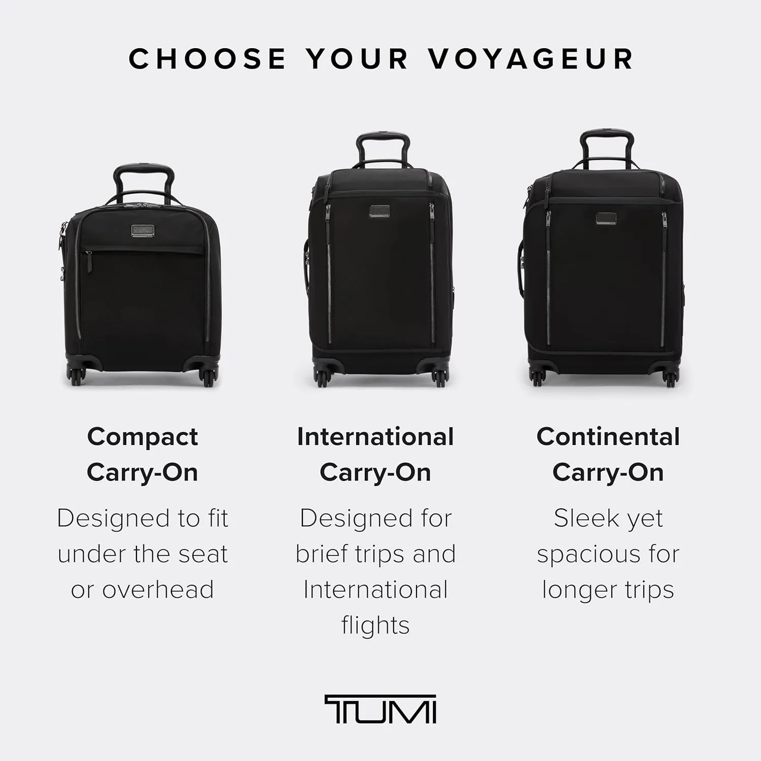 TUMI - Voyageur Leger 4 Wheel Carry-On Luggage - Lightweight and Spacious, Sleek Silhouette, Durable Women's Suitcase - 16" Compact Carry-On, Black with Gunmetal Hardware