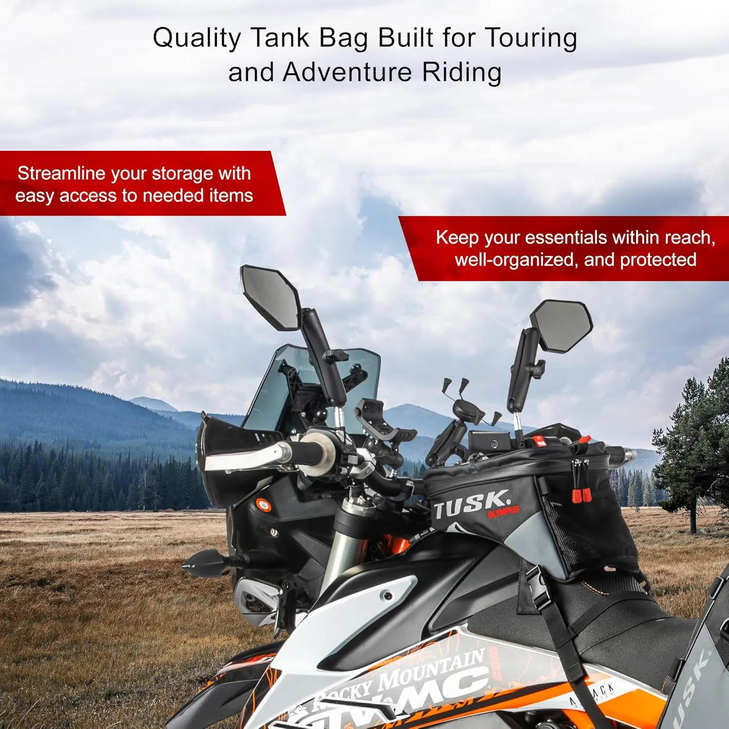 Tusk Olympus Tank Bag Large Black/Tan