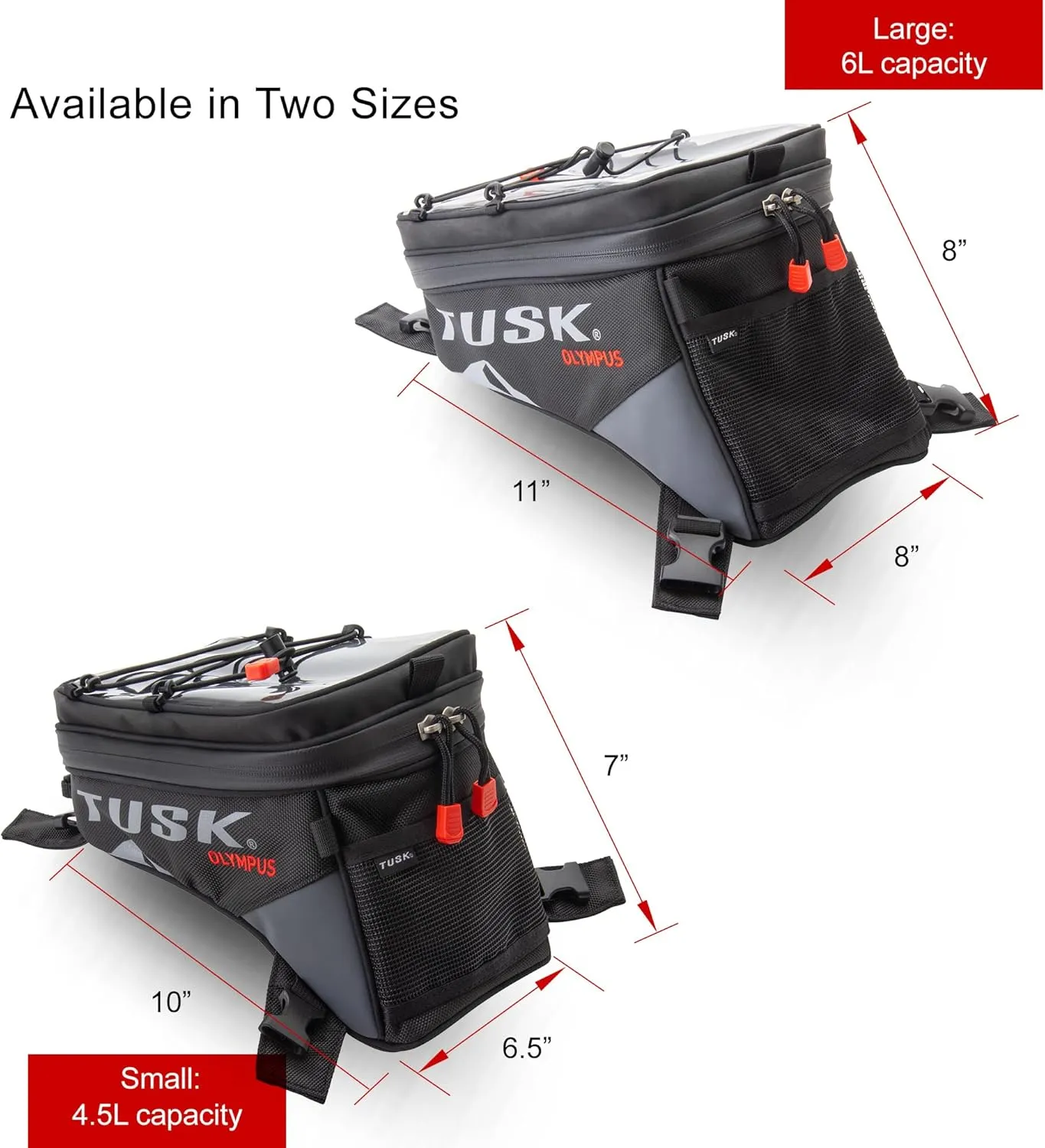Tusk Olympus Tank Bag Large Black/Tan