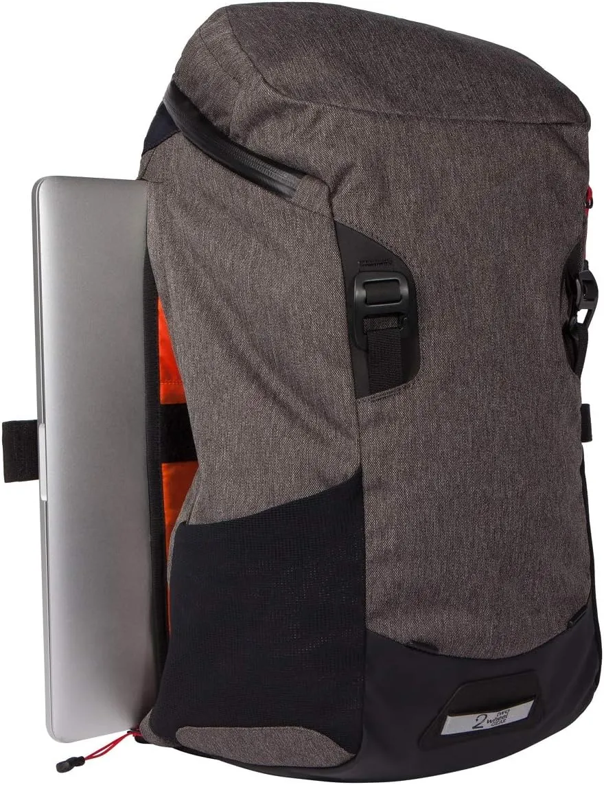 Two Wheel Gear Commuter Laptop Backpack - Water Resistant with 15in Padded Laptop Sleeve, for Travel, Work, Biking, Hiking, and Everyday Use, 26L Graphite Gray
