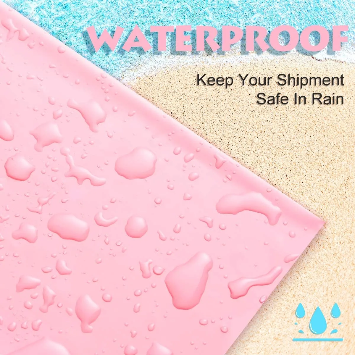 UCGOU Poly Mailers 19x24 Inch Light Pink 50 Pack Extra Large Shipping Bags Strong Thick Mailing Envelopes Self Seal Adhesive Waterproof and Tear Proof Boutique Postal for Clothing Quilt and More
