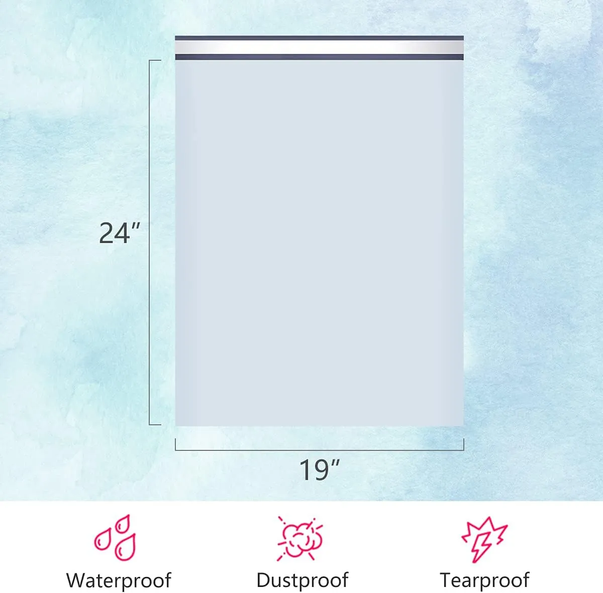 UCGOU Poly Mailers 19x24 Inch White 100 Pack Extra Large Shipping Bags Strong Thick Mailing Envelopes Self Seal Adhesive Waterproof and Tear Proof Boutique Postal for Clothing Quilt and More
