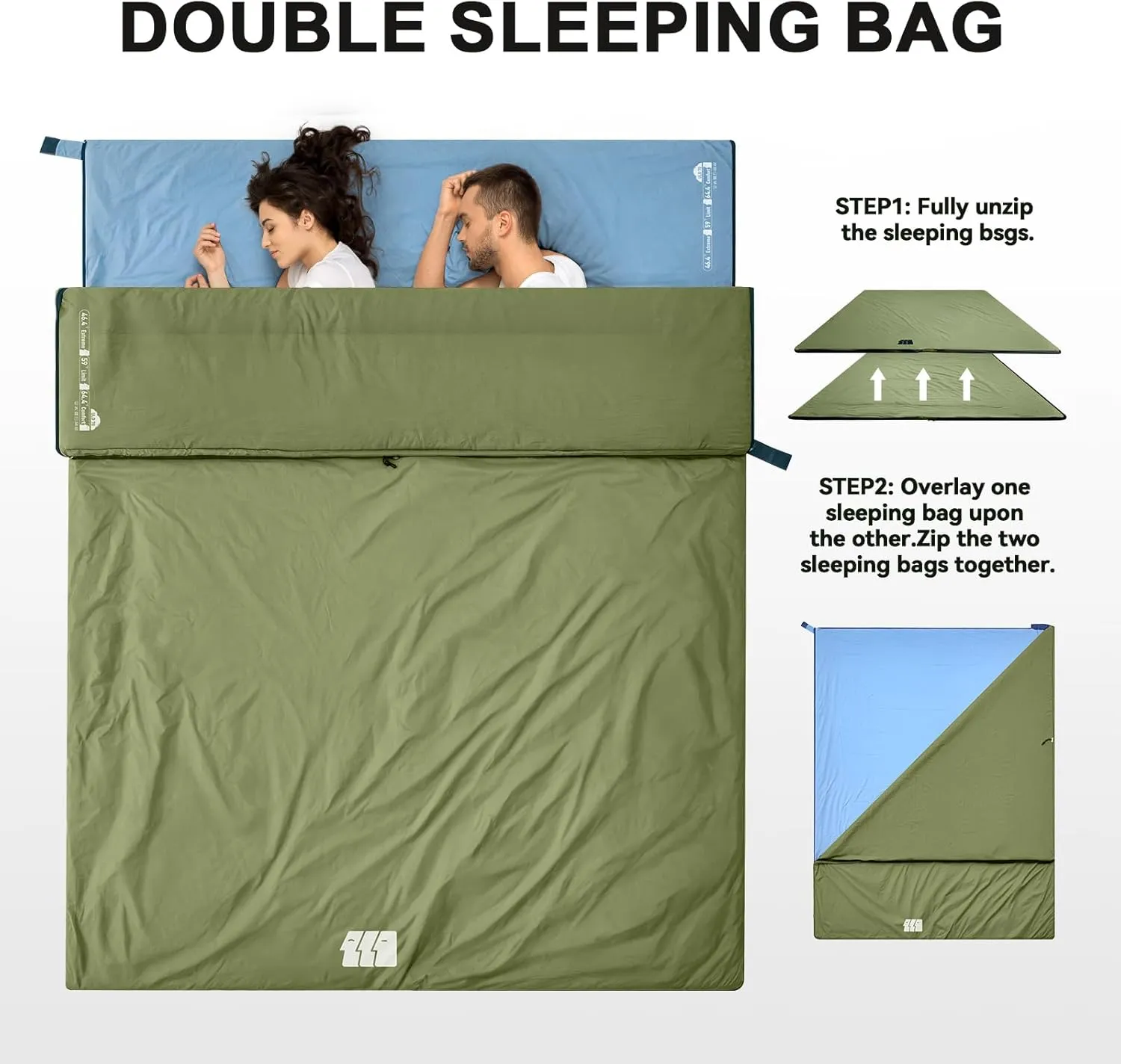 Ultralight Warm Weather Sleeping Bag - Portable, Waterproof, Compact Lightweight, Comfort with Compression Sack - Great for Outdoor Camping, Backpacking & Hiking